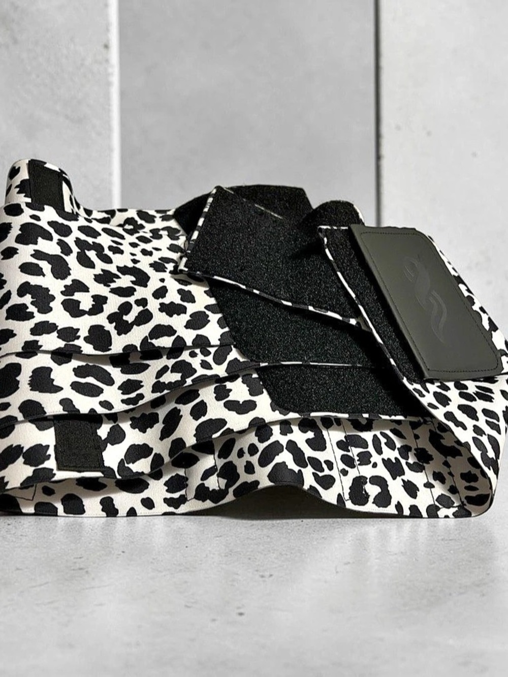 leopard Print Lumbar Back Brace Adjustable Lower Back Support Belt Structured